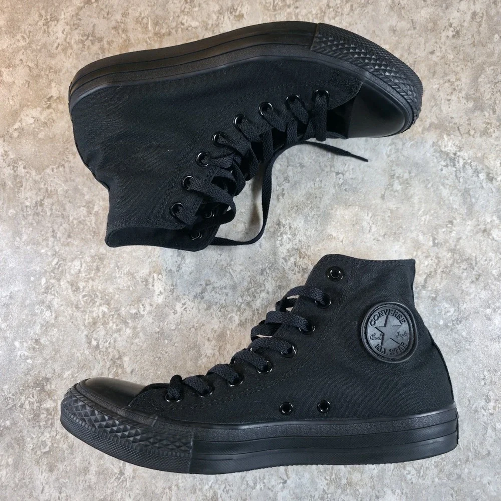 Converse Chuck Taylor All Star High Top Triple Black - M3310 Womens 10 / Mens 8